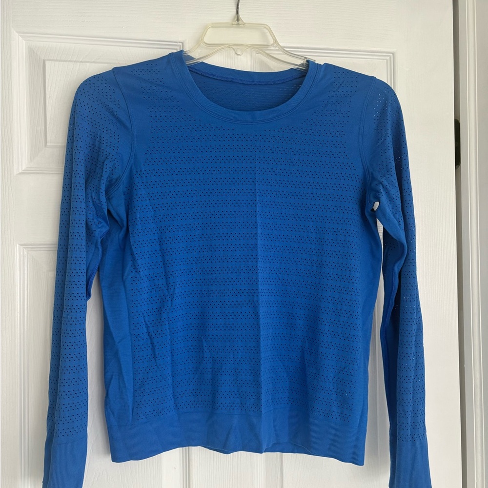 Lululemon Athletica Vibrant Blue Long Sleeve Top